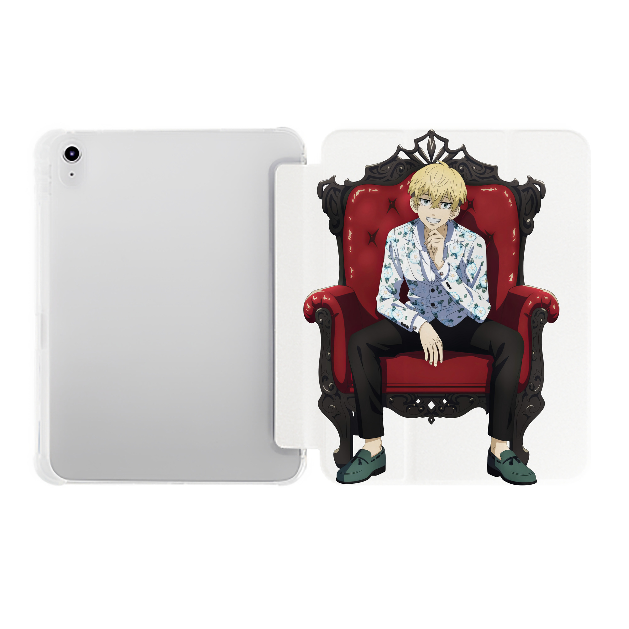 （画像用） 東京リベンジャーズ Tokyo Revengers IPad ケース ペン収納付き 三つ折りスタンド PUレザー×シリコン 対応機種9.5/10.5/10.9インチ